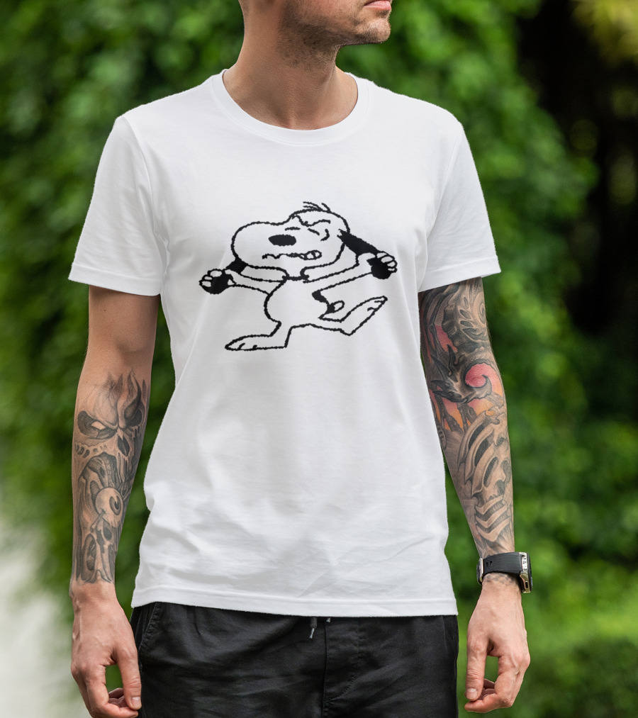 Snoopy Holding Knives Cartoon T-Shirt