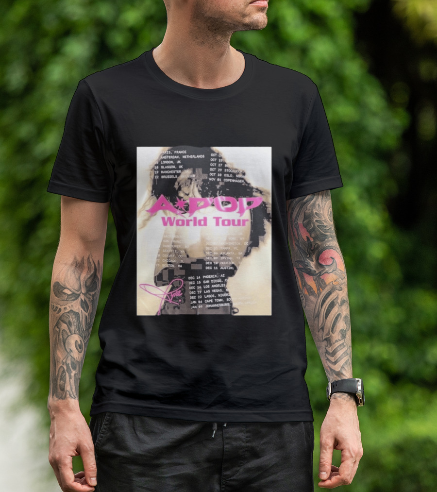 Tyla A Pop World Tour 2026 Paris Amsterdam London Dates And Signature T-Shirt