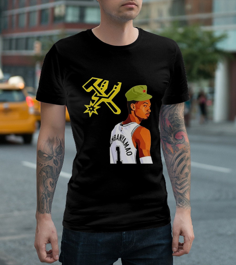 Victor Wembanyama Wemby Mao Communist Red Star Basketball Player Jersey T-Shirt