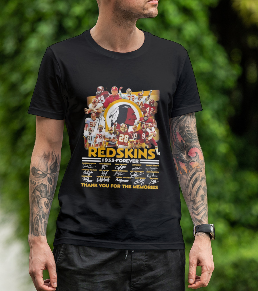 Redskins 1933 Forever Collage Thank You For The Memories T-Shirt