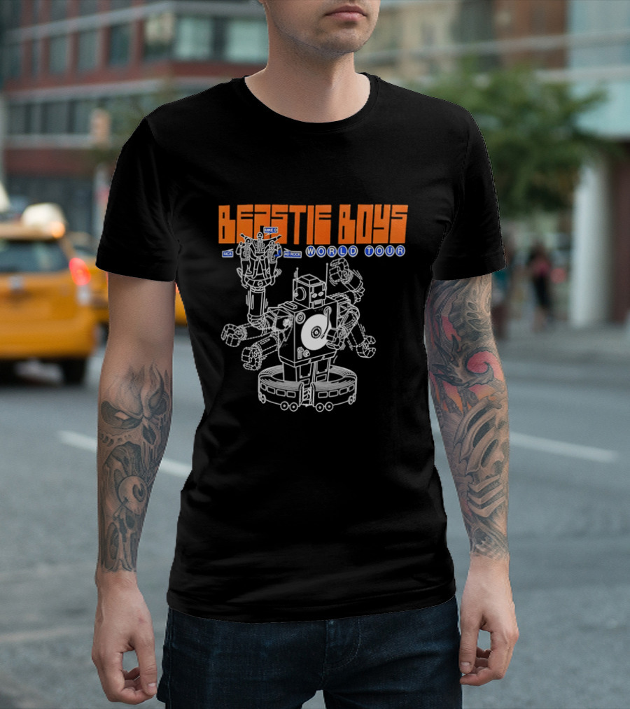 Beastie Boys World Tour MCA Adrock Mike D Robot Performing Music T-Shirt
