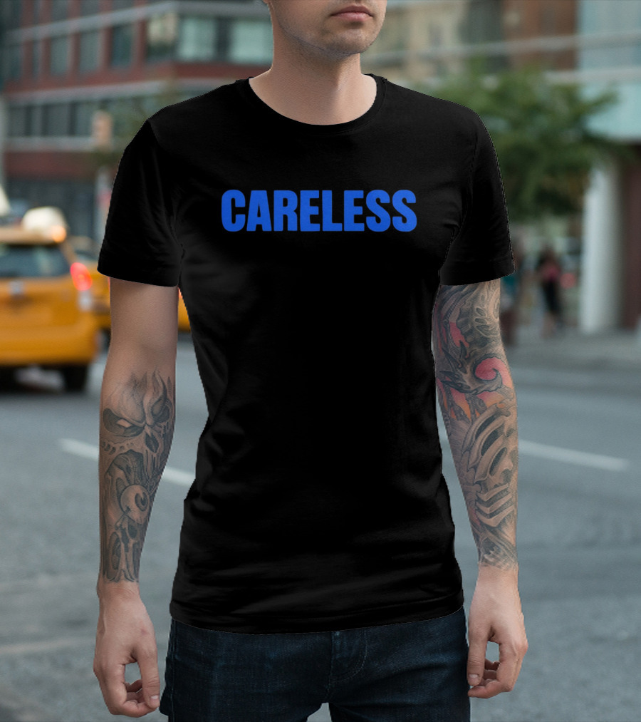 Careless Minimalist Bold Blue T-Shirt