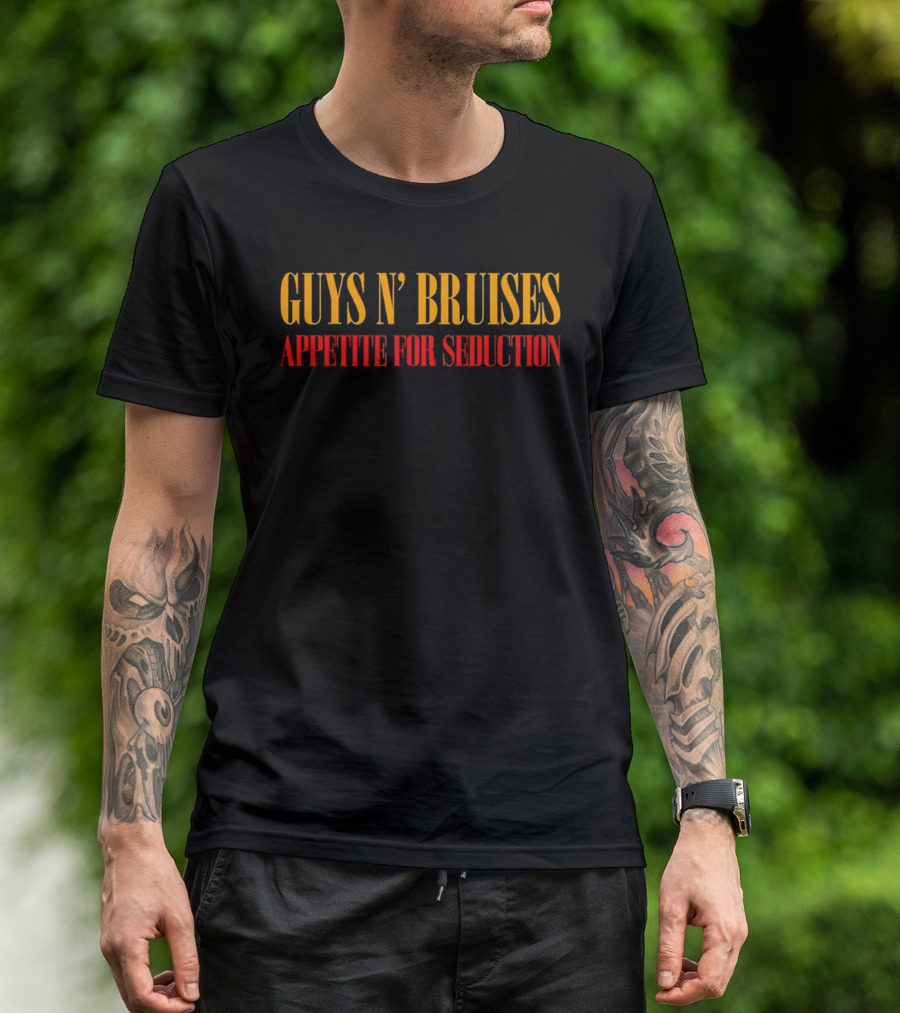 Guys N' Bruises Appetite For Seduction Yellow Red T-Shirt