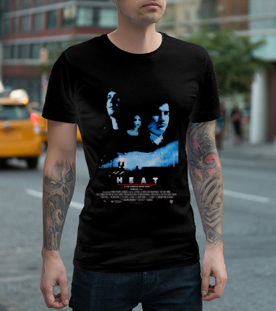 Heat A Los Angeles Crime Saga Luke Null Film Visages And Cityscape T-Shirt