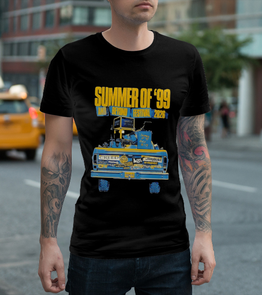 Summer Of '99 And Beyond Festival 2026 Creed Limp Bizkit Sevendust July 18 19 T-Shirt