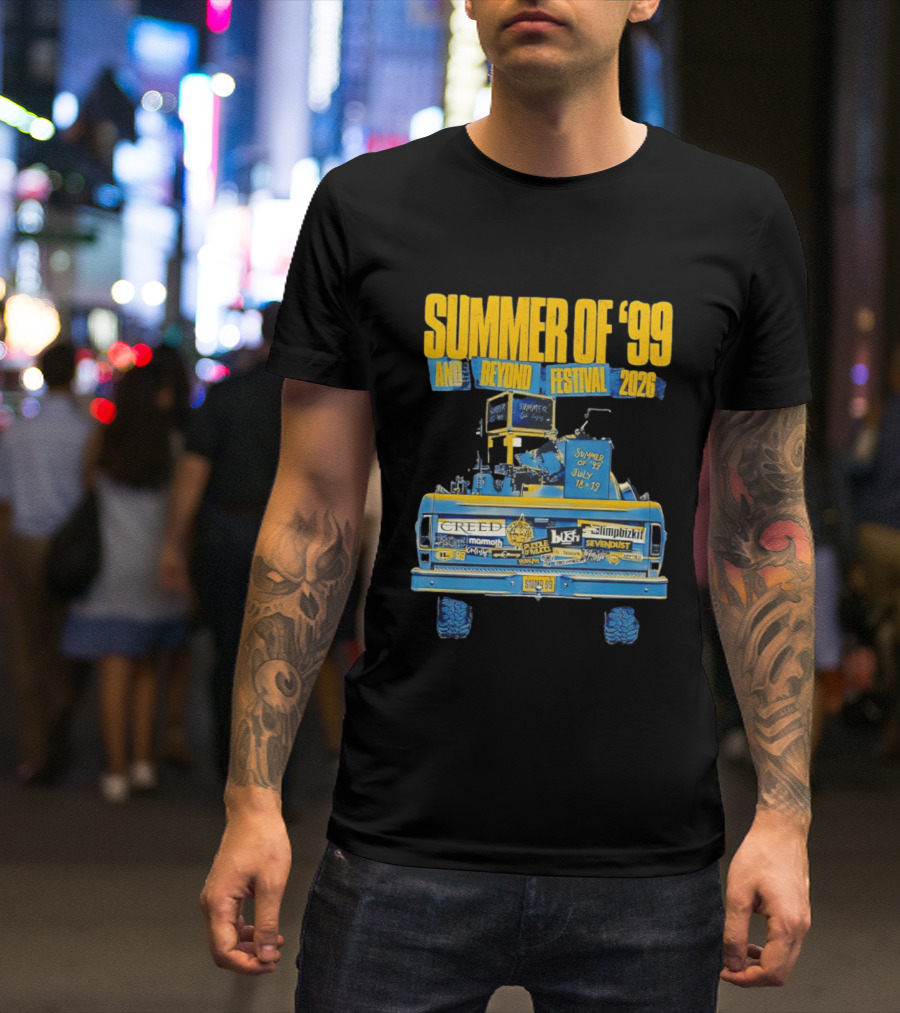 Summer Of '99 And Beyond Festival 2026 Creed Limp Bizkit Sevendust July 18 19 T-Shirt