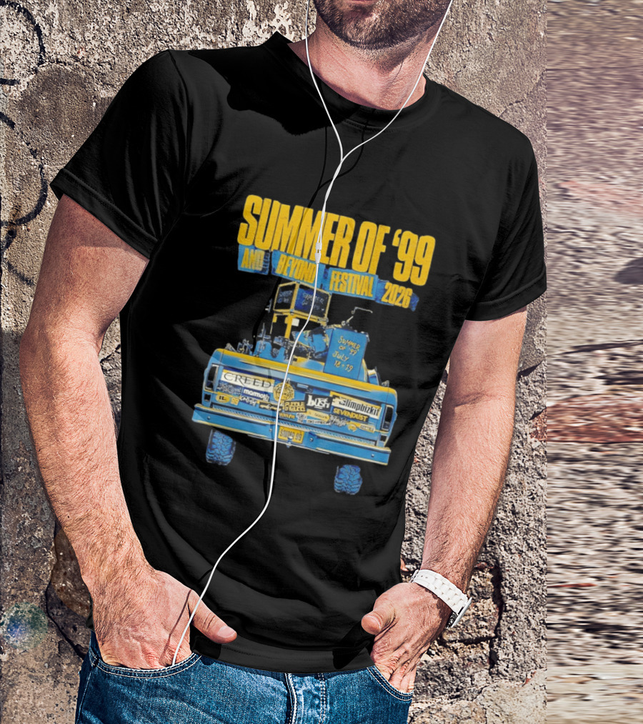 Summer Of '99 And Beyond Festival 2026 Creed Limp Bizkit Sevendust July 18 19 T-Shirt