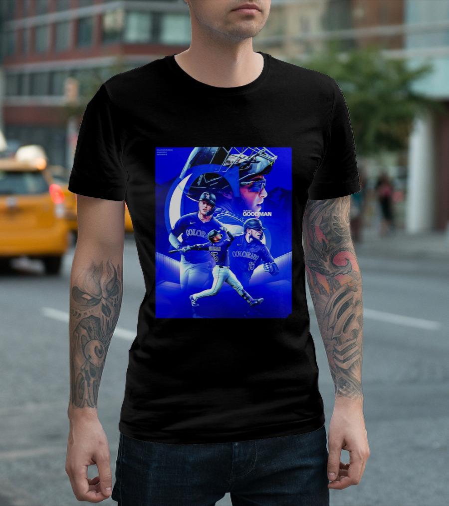 Colorado Rockies Hunter Goodman Catcher Number 15 T-Shirt