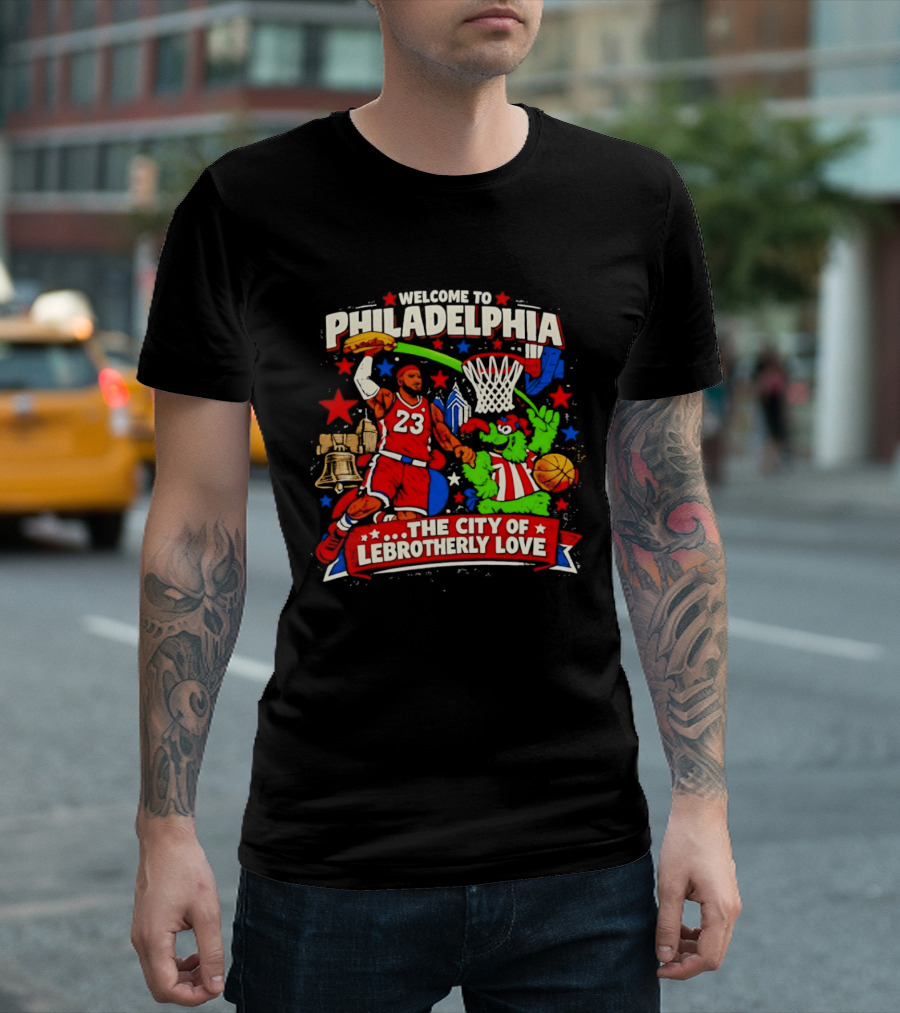 Welcome To Philadelphia The City Of LeBrotherly Love Basketball Stars 23 T-Shirt