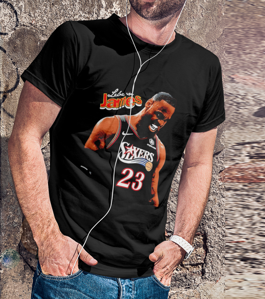 Lebron James Philadelphia 76ers Nike 23 Bootleg Mashup T-Shirt
