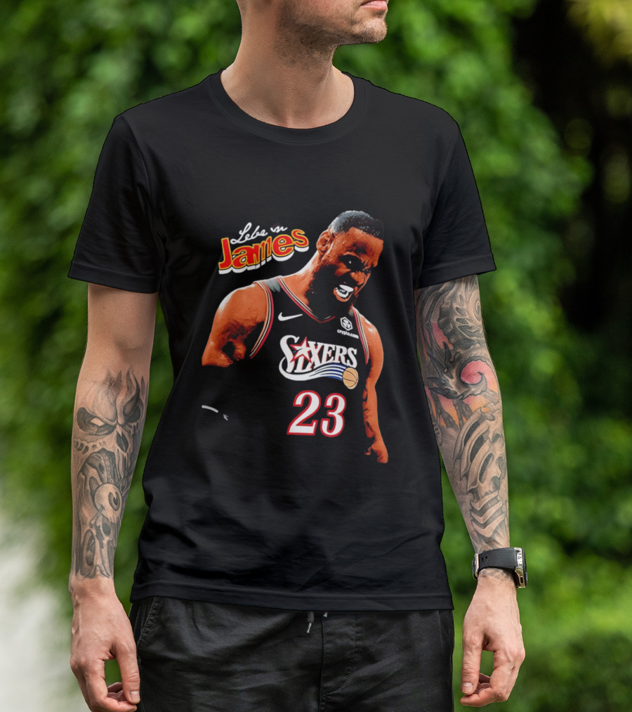 Lebron James Philadelphia 76ers Nike 23 Bootleg Mashup T-Shirt