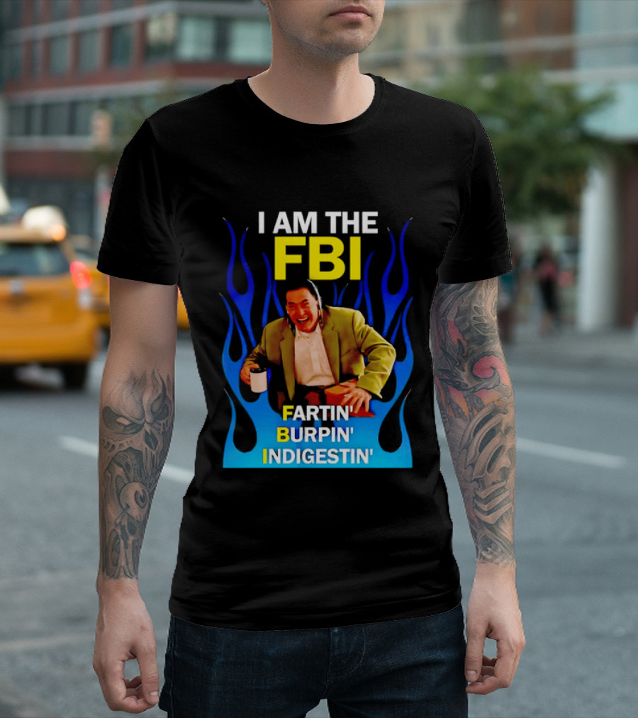 I Am The FBI Dale Cooper Fartin' Burpin' Indigestin' Flames T-Shirt