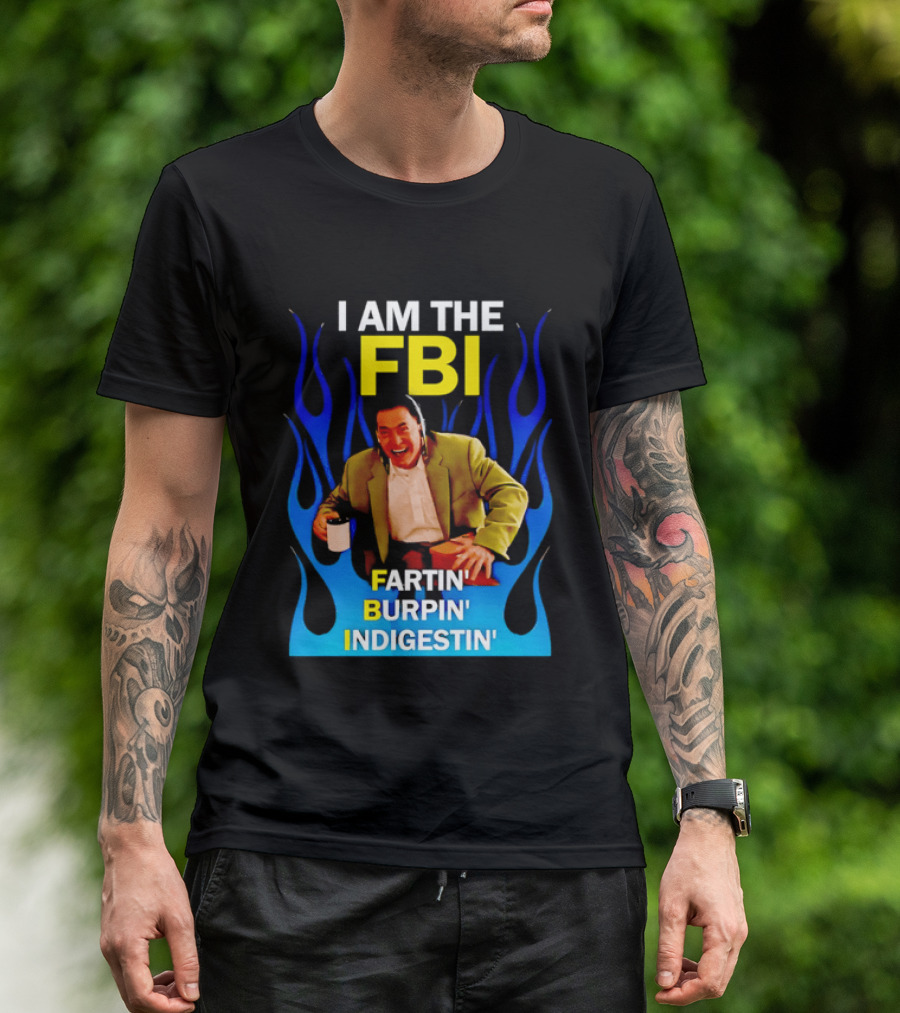 I Am The FBI Dale Cooper Fartin' Burpin' Indigestin' Flames T-Shirt