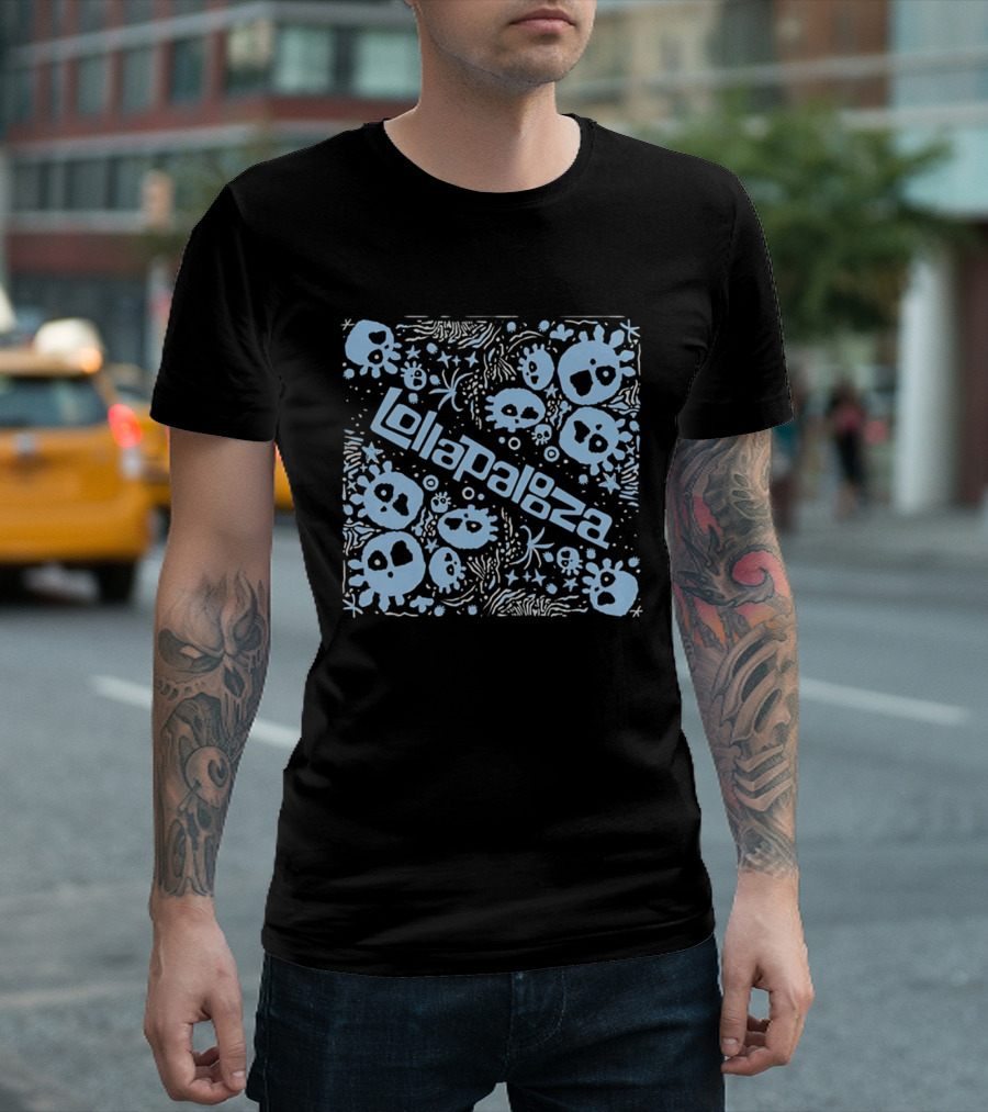 Lollapalooza Blue Skulls Festival T-Shirt