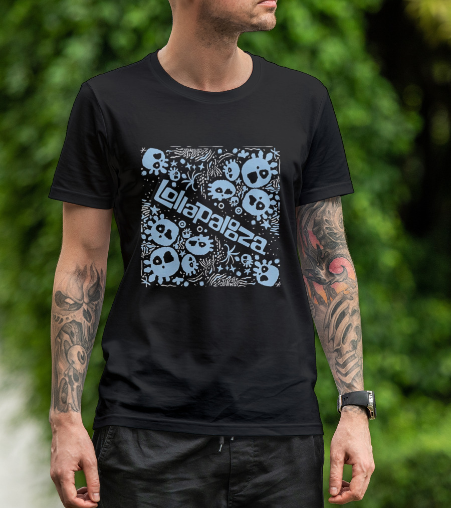 Lollapalooza Blue Skulls Festival T-Shirt