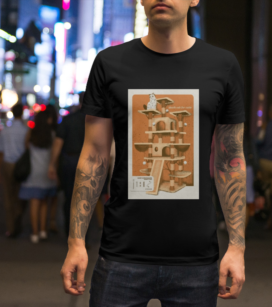 Death Cab For Cutie Sandy Amphitheater Sandy Utah July 29 2026 Cat Tree T-Shirt