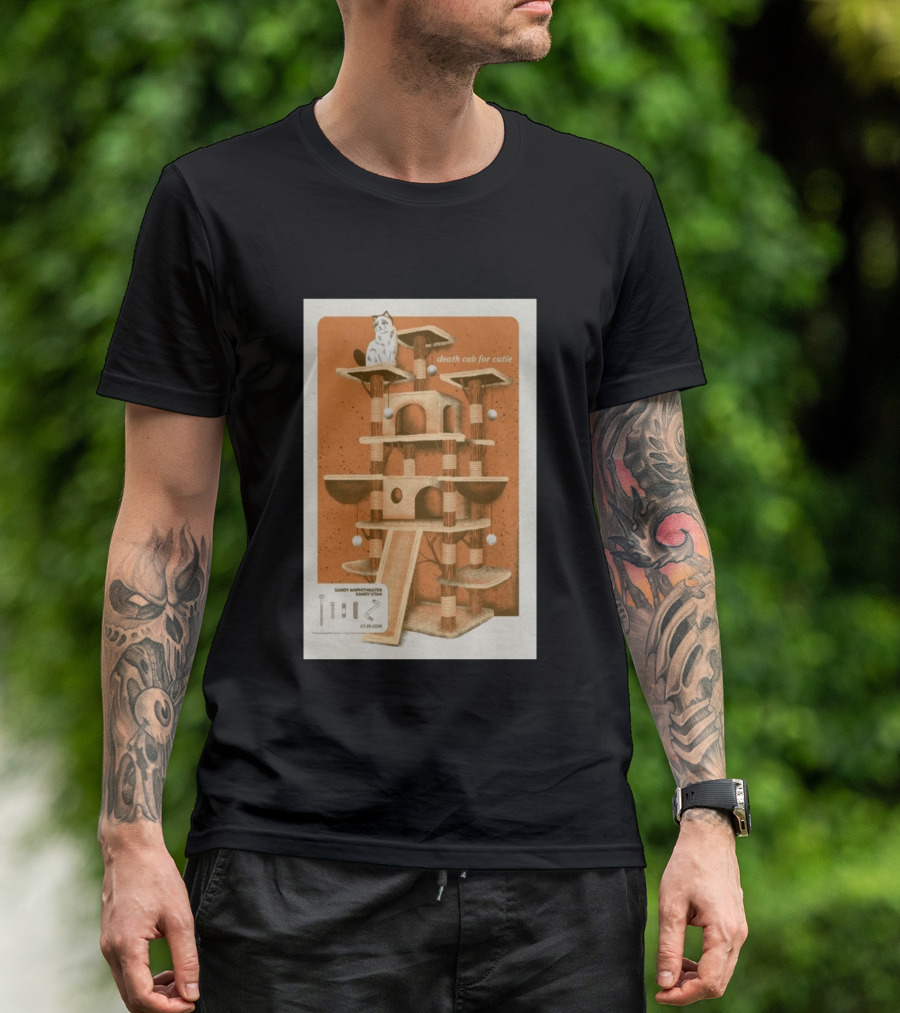 Death Cab For Cutie Sandy Amphitheater Sandy Utah July 29 2026 Cat Tree T-Shirt