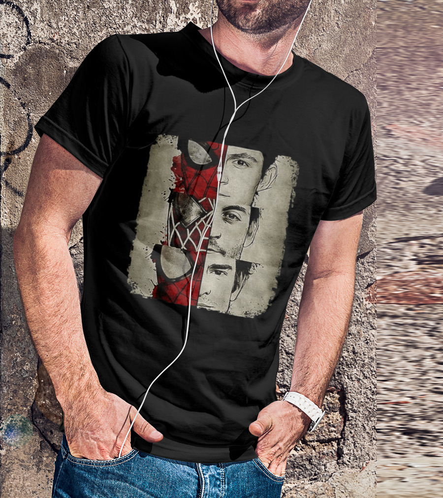 Marvel Avengers Spider Man No Way Home Three Peter Parker Faces Disneyland T-Shirt