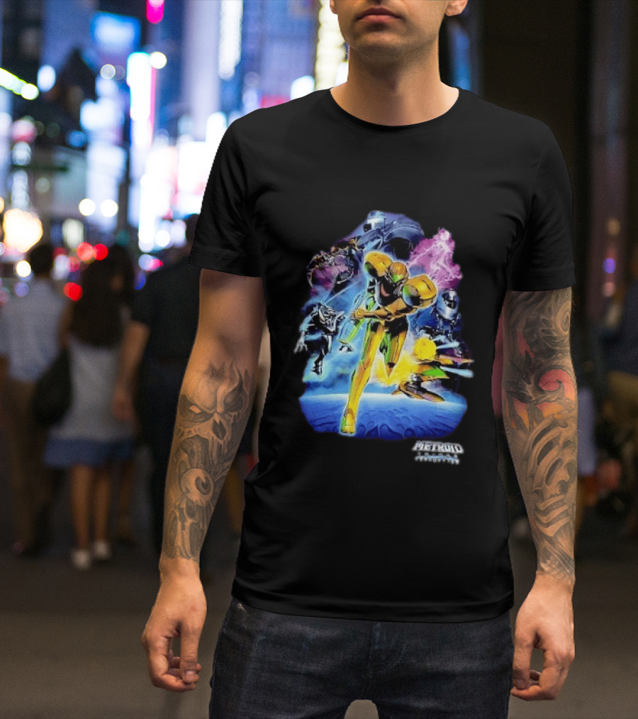 Metroid Prime 3 Corruption Samus Aran Action Scene T-Shirt