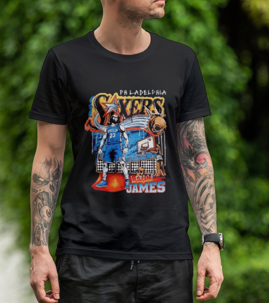 Philadelphia Sixers Basketball L. Ferron James 23 T-Shirt