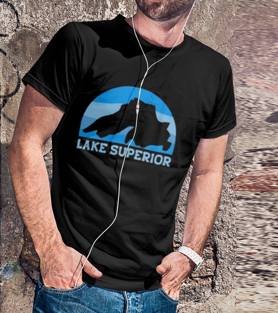 Lake Superior Blue Silhouette Arch T-Shirt