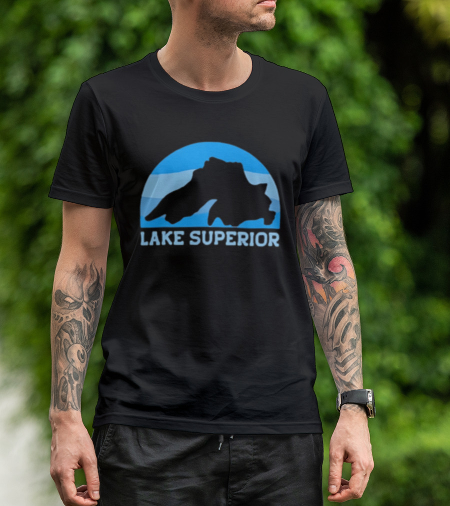 Lake Superior Blue Silhouette Arch T-Shirt