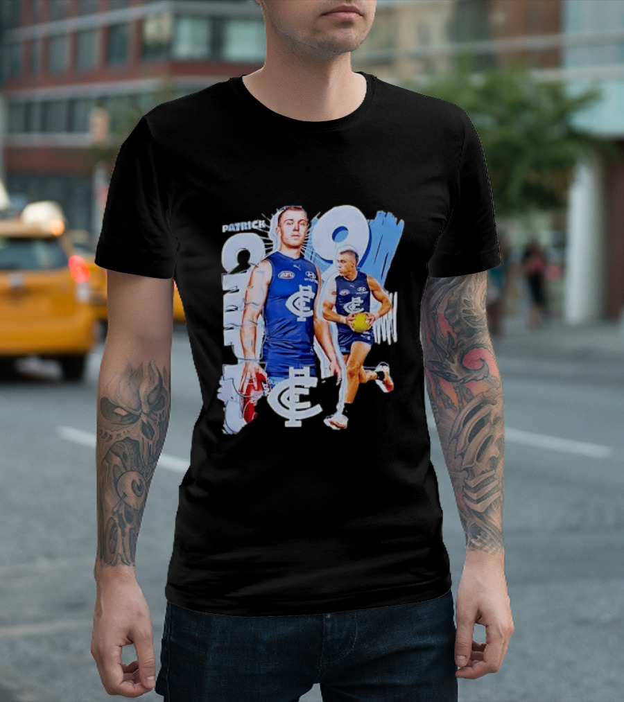 Patrick Cripps Carlton Blues AFL Star Number 9 T-Shirt