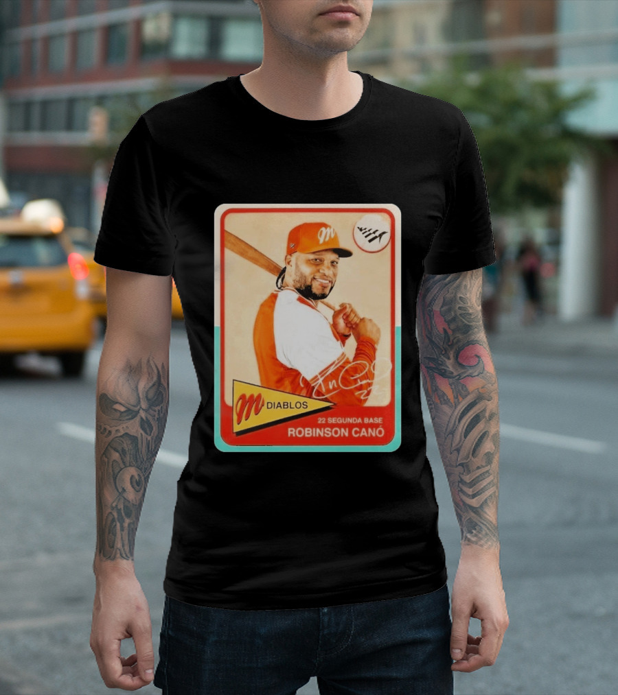 Robinson Canó Diablos 22 Segunda Base Baseball Card T-Shirt