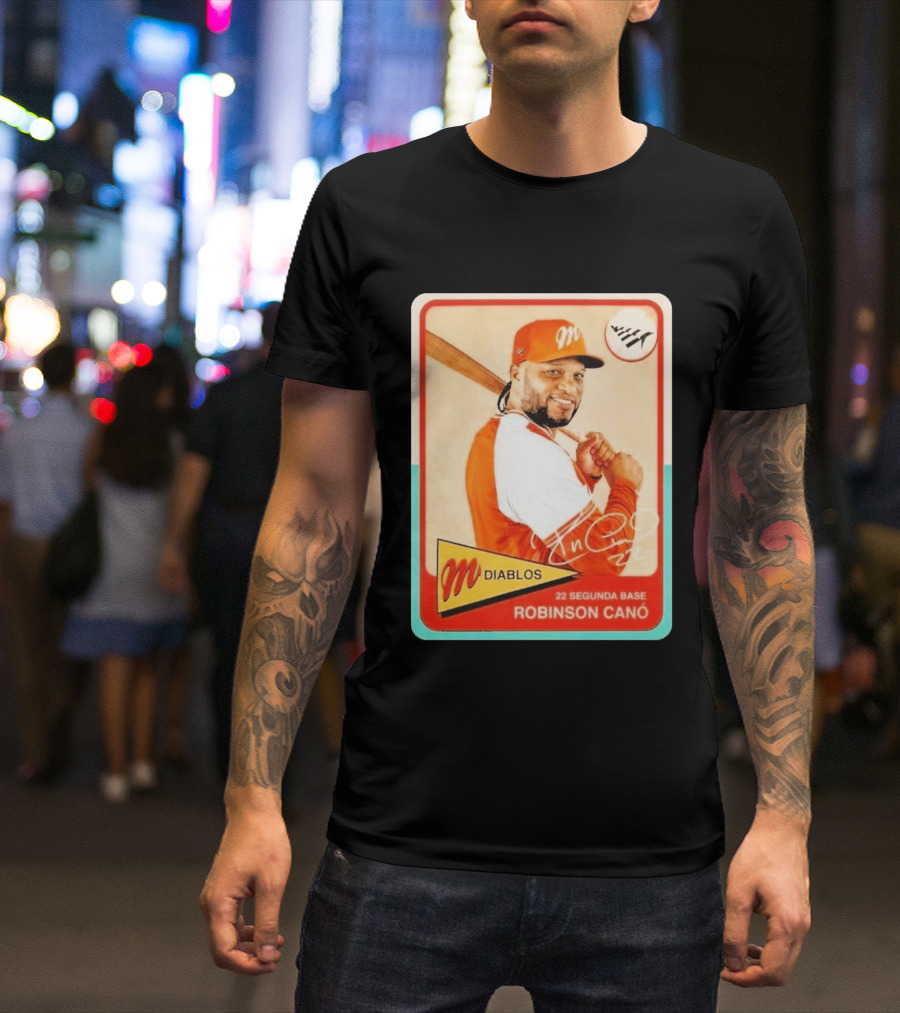 Robinson Canó Diablos 22 Segunda Base Baseball Card T-Shirt