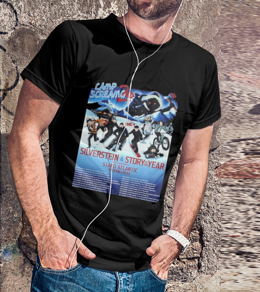 Camp Screamo 2 Tour 2026 Silverstein Story Of The Year Stand Atlantic Footballhead Dates T-Shirt