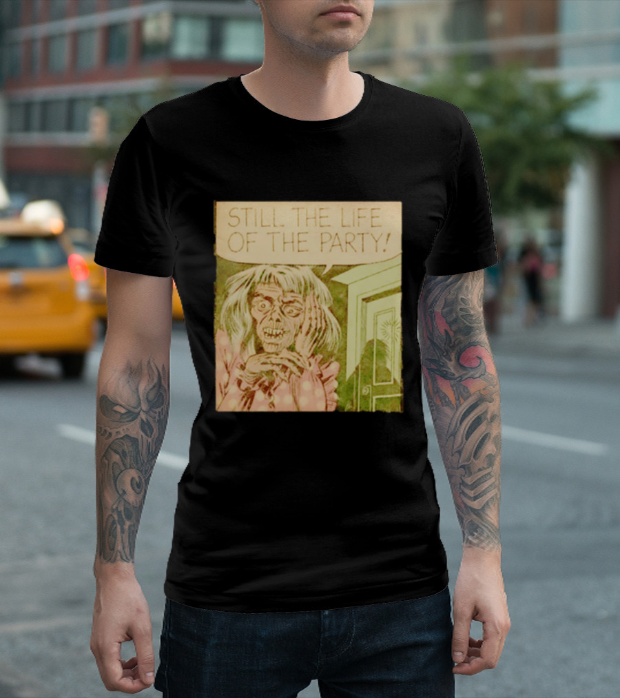 Still The Life Of The Party Horror Comic Vintage Zombie Scene T-Shirt