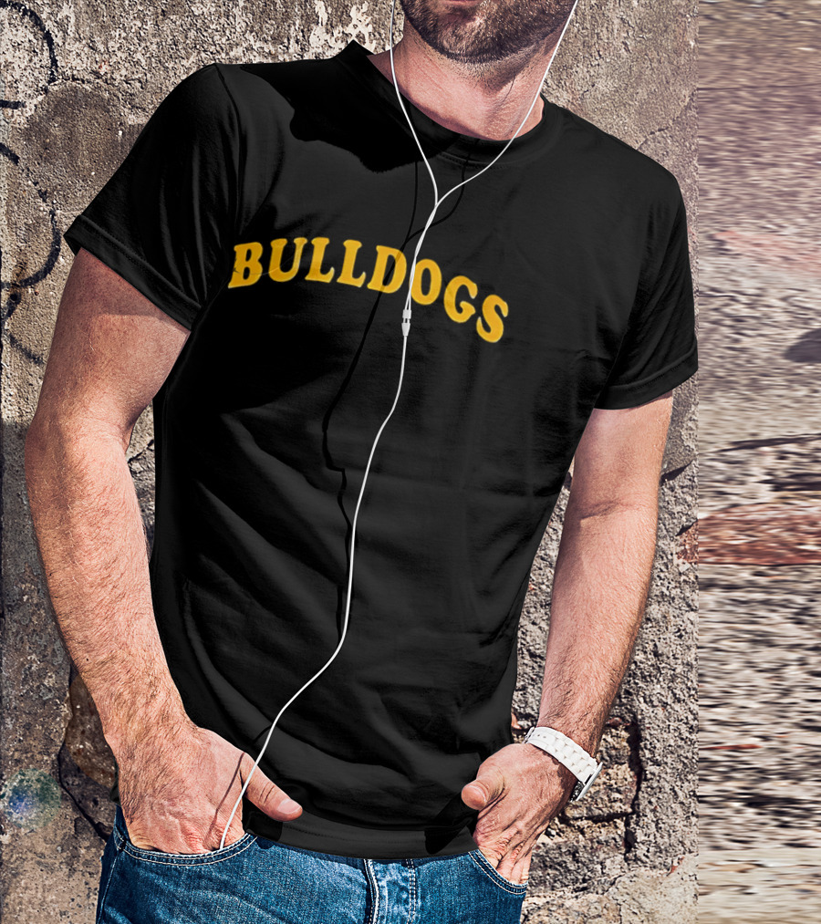 Support The Bulldogs Bold Yellow Arch T-Shirt