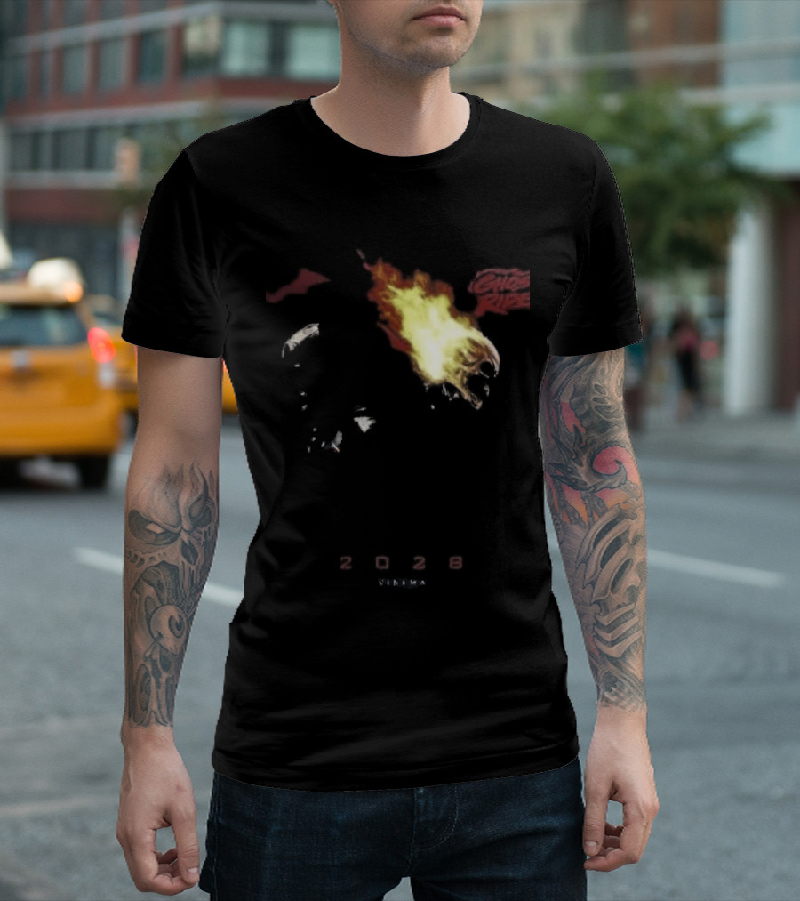 2028 Cinema The Batman Part II X Ghost Rider Fire T-Shirt