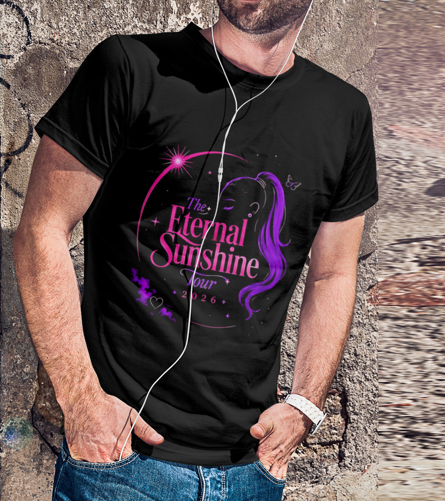 The Eternal Sunshine Tour 2026 Ariana Grande Purple Neon T-Shirt