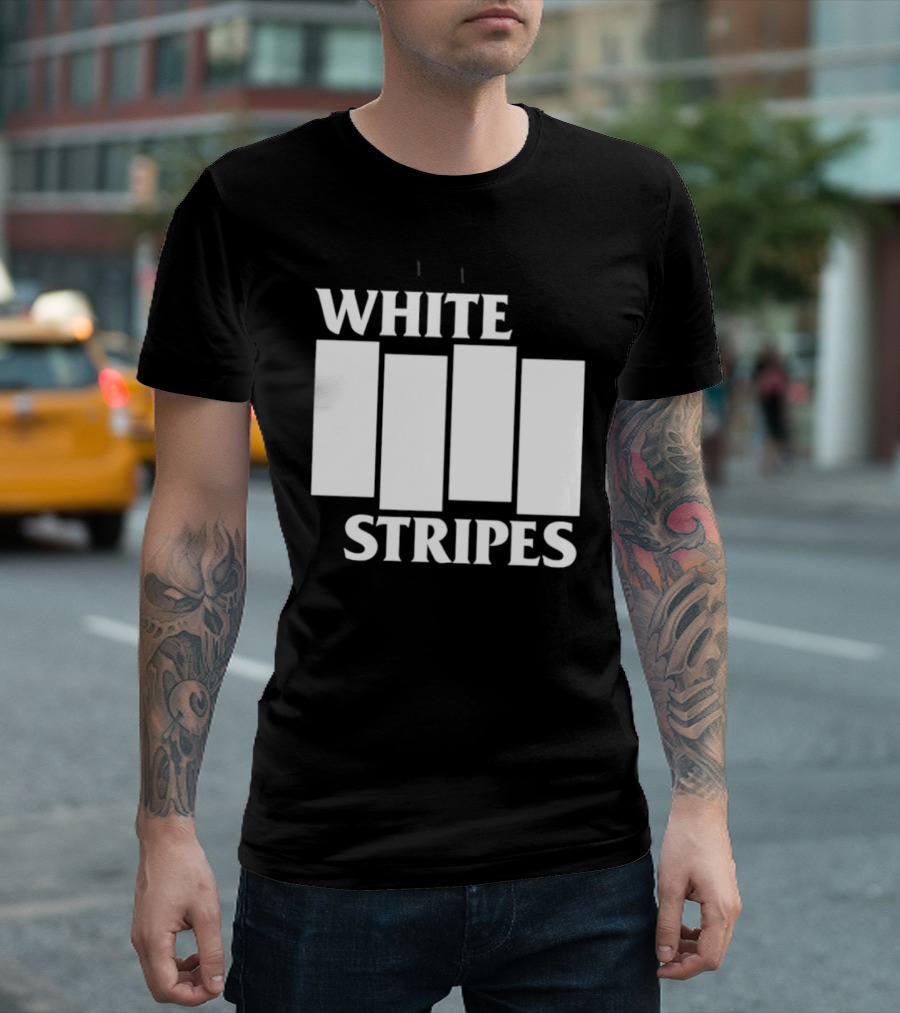 The White Stripes Band Name With Iconic Bar T-Shirt