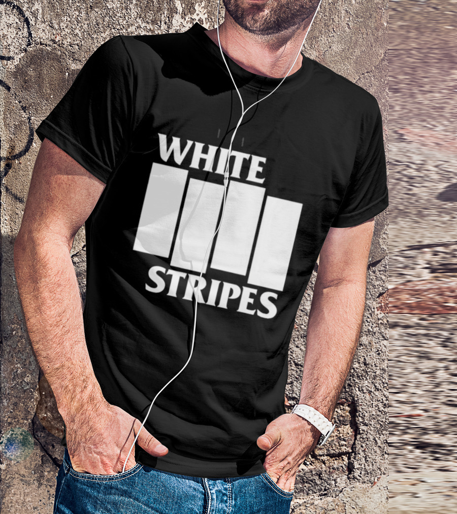 The White Stripes Band Name With Iconic Bar T-Shirt