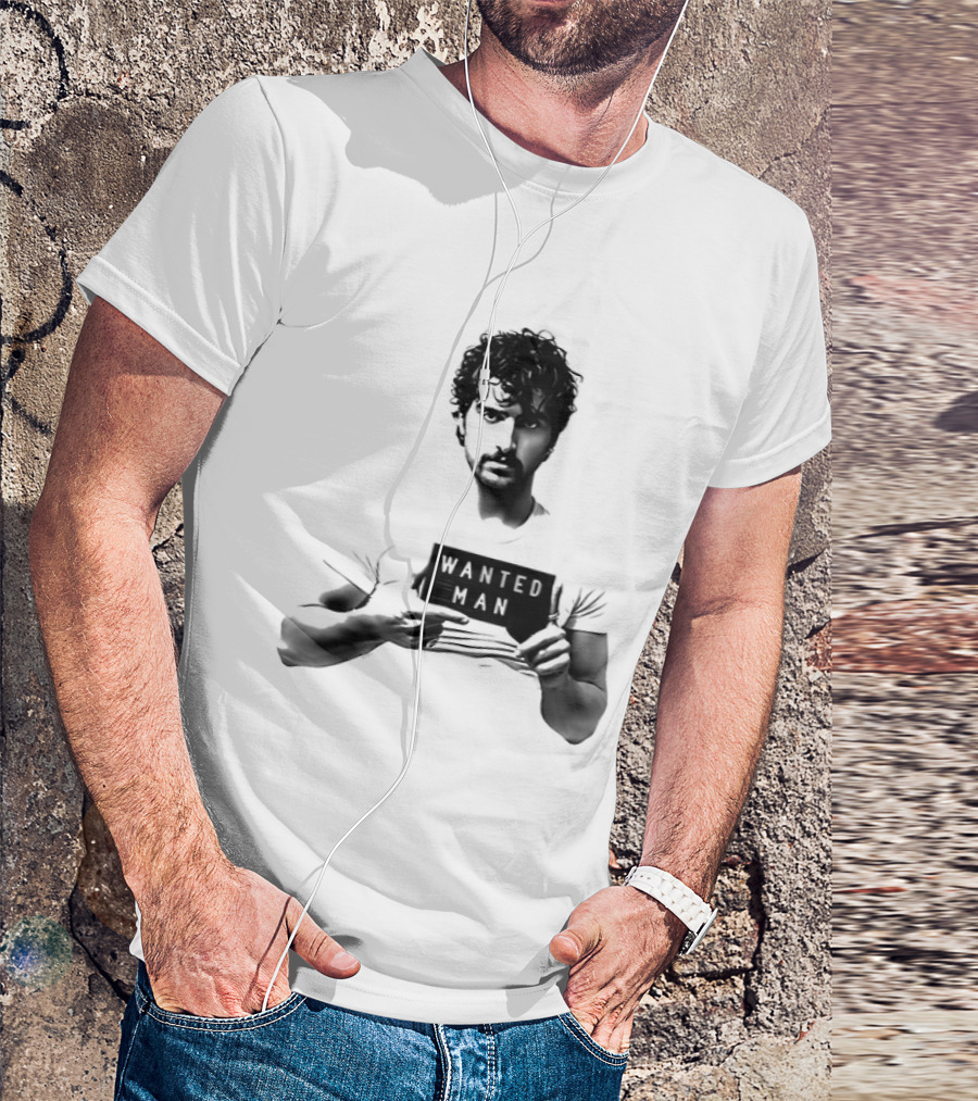 Boone Wanted Man Tour Shot 2026 Bold Typography Black And White T-Shirt