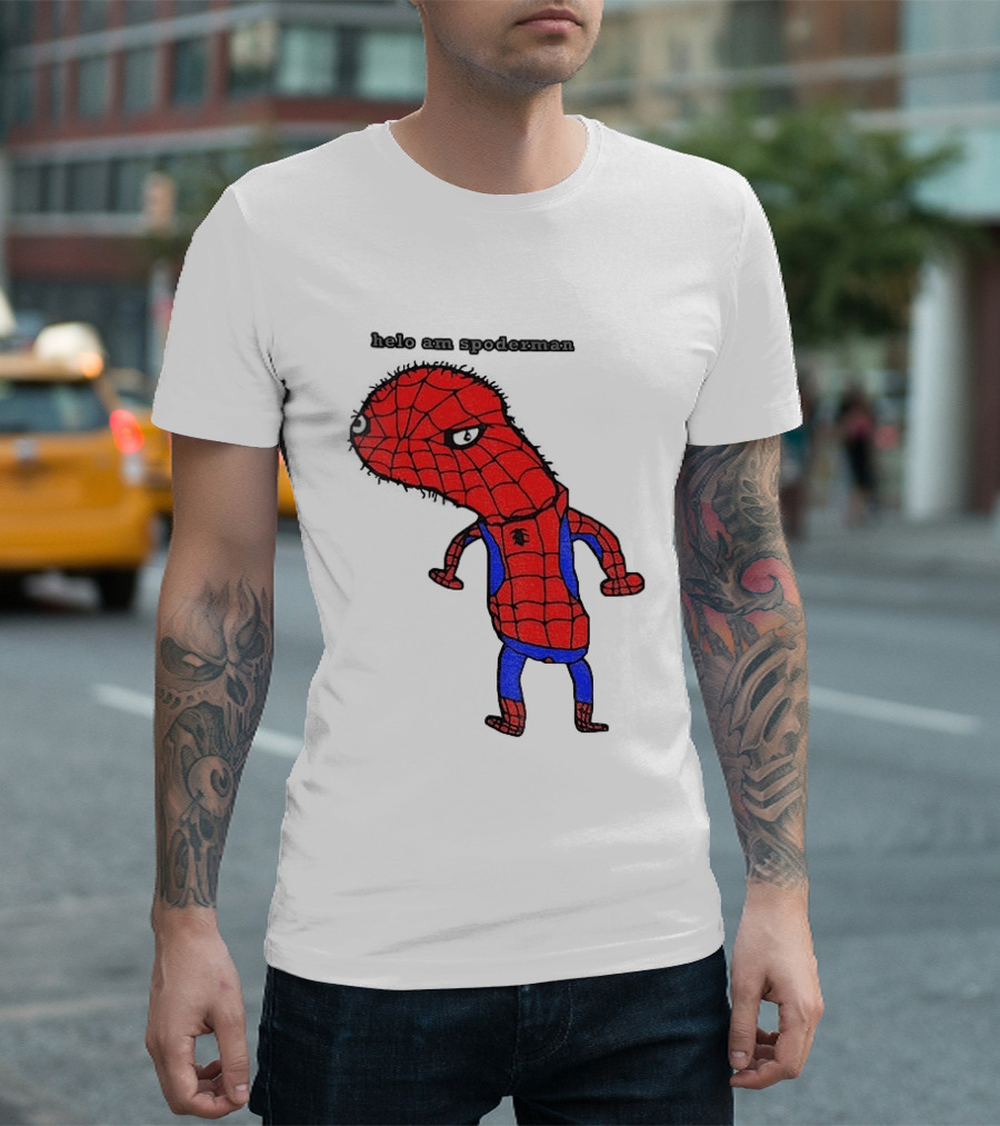 Helo Am Spoderman Spiderman Marvel Superhero Meme 2026 Comic Book T-Shirt