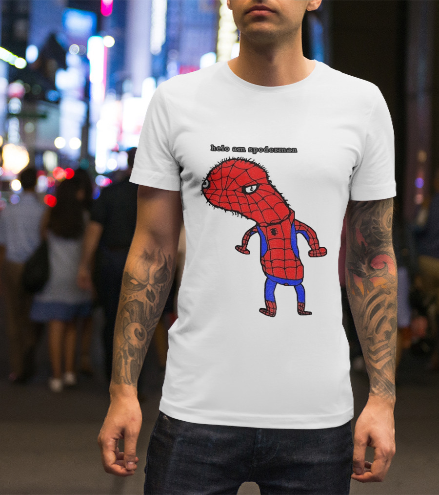 Helo Am Spoderman Spiderman Marvel Superhero Meme 2026 Comic Book T-Shirt