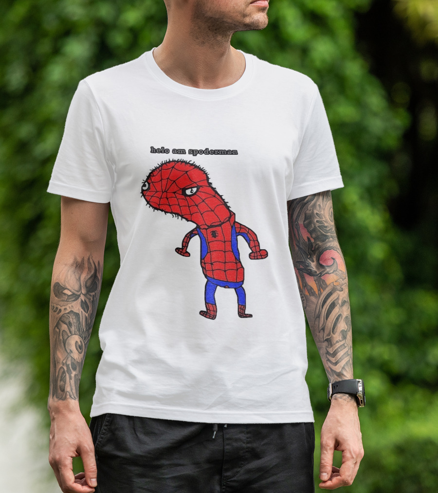 Helo Am Spoderman Spiderman Marvel Superhero Meme 2026 Comic Book T-Shirt