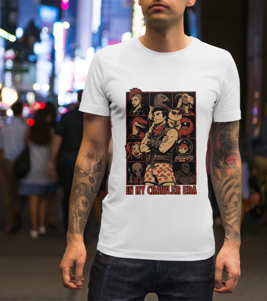 In My Crawler Era Retro Punk Characters And Animals T-Shirt