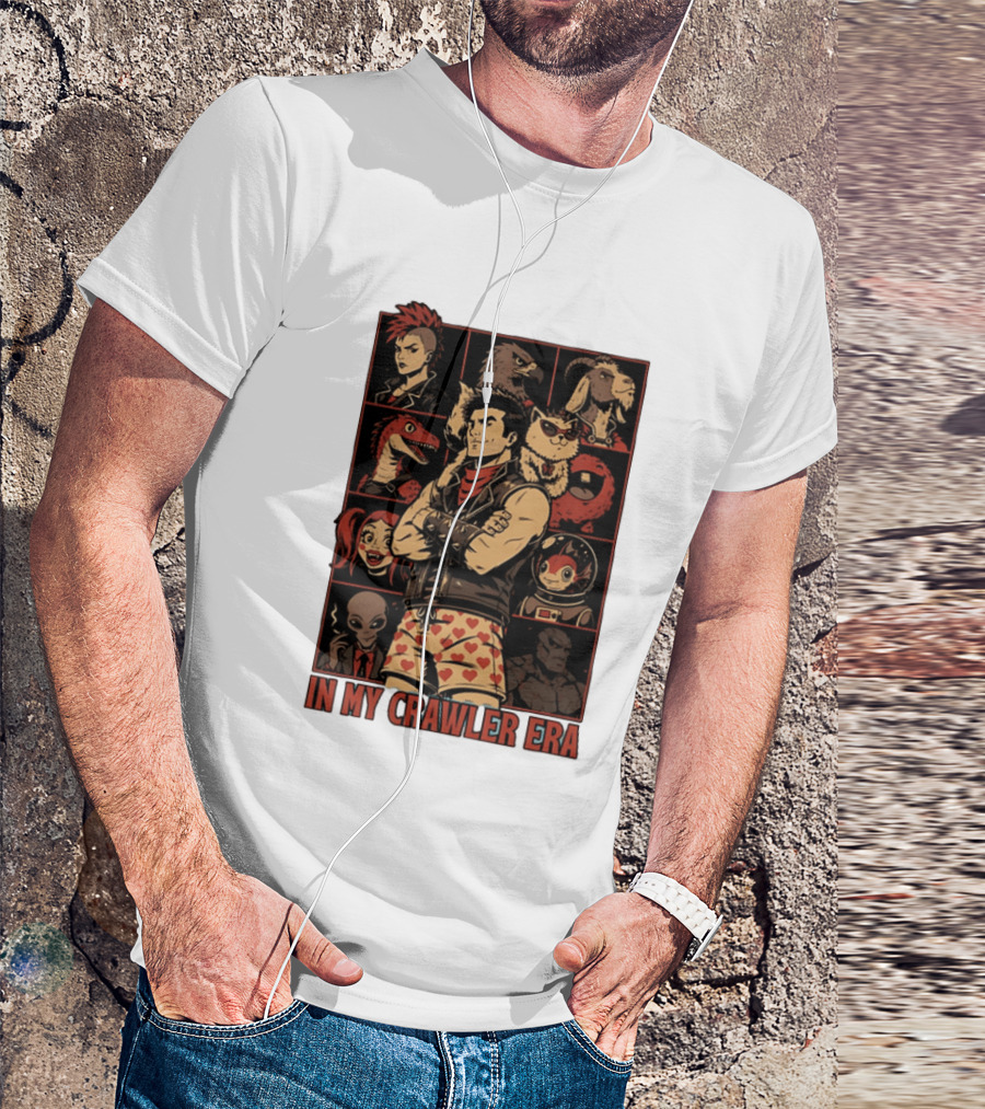 In My Crawler Era Retro Punk Characters And Animals T-Shirt