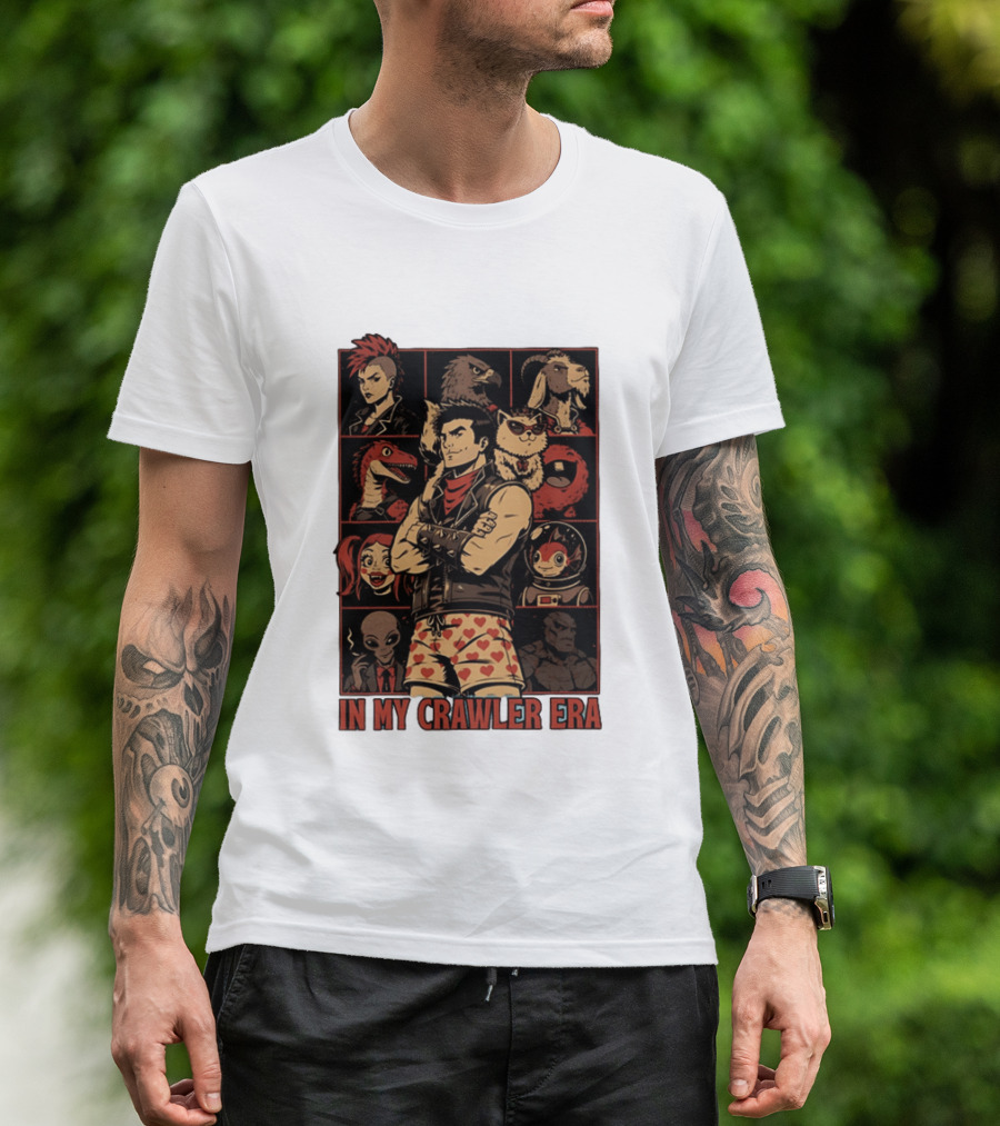 In My Crawler Era Retro Punk Characters And Animals T-Shirt