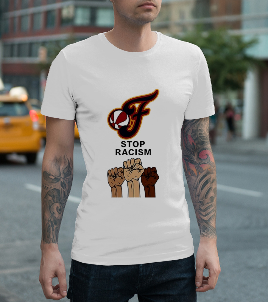 Indiana Fever Stop Racism 2026 Raised Fists T-Shirt