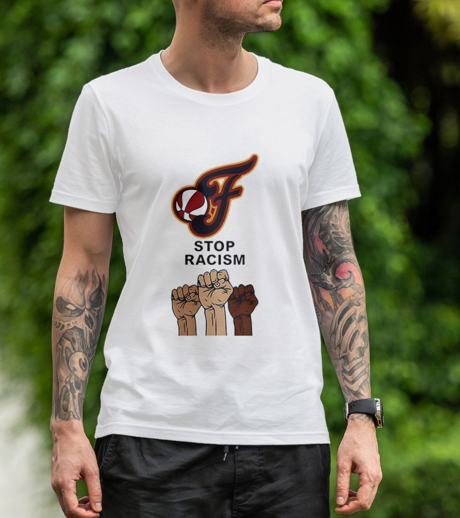 Indiana Fever Stop Racism 2026 Raised Fists T-Shirt