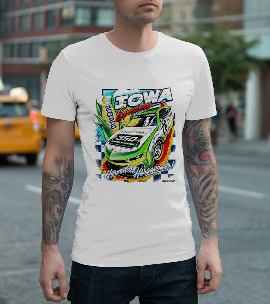 Iowa Speedway Harvesting Horsepower 2026 Iowa Corn 350 NASCAR T-Shirt