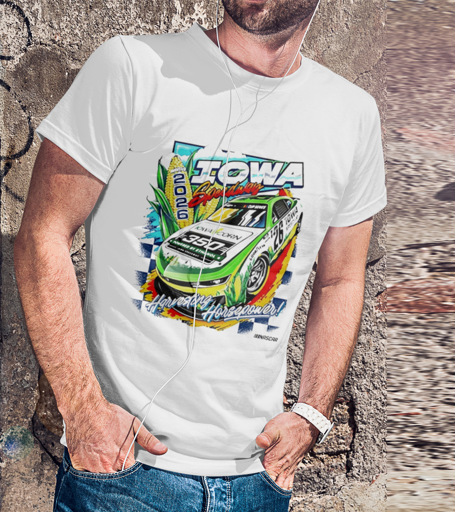 Iowa Speedway Harvesting Horsepower 2026 Iowa Corn 350 NASCAR T-Shirt