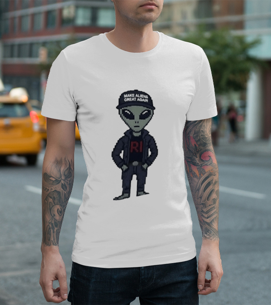 Make Aliens Great Again RI Pixel T-Shirt