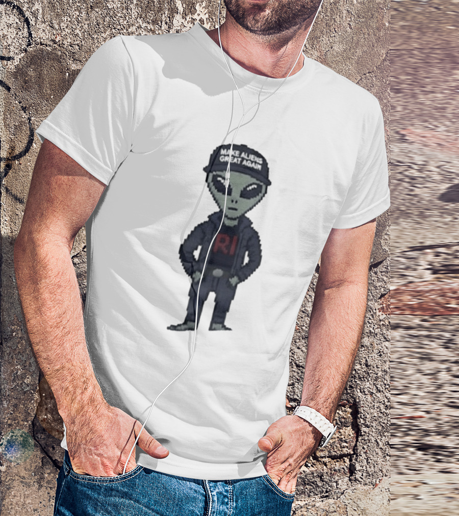 Make Aliens Great Again RI Pixel T-Shirt