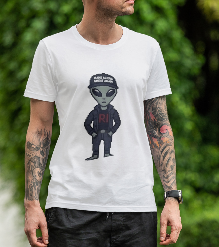 Make Aliens Great Again RI Pixel T-Shirt